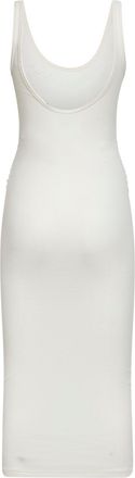 MC2 Saint Barth Womens Midi Tank Dress Jennifer White Ribbed Jersey Cotton