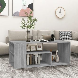 vidaXL Vidaxl - Mesa De Centro Madera Contrachapada Gris Sonoma 100x50x40 Cm