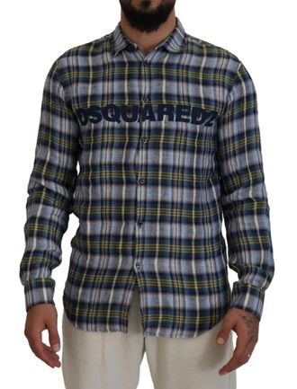 Dsquared2 Dsquared&sup2; Checkered Casual Men Long Sleeves Mens Shirt (Pre-Owned)