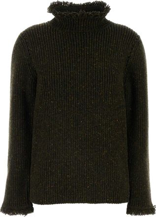 Burberry Melange Bottle Green Wool Sweater