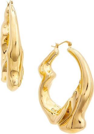 Oscar De La Renta Slim Crushed Hoop Earrings