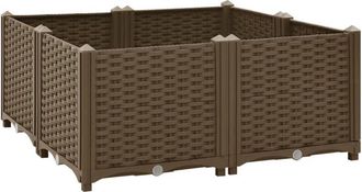 vidaXL Arriate de polipropileno 80x80x38 cm Vidaxl