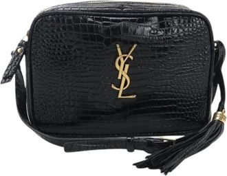 Saint Laurent Pre-owned Cross Body Bags, female, Black, Size: ONE SIZE Pre-owned Leather Crossbody Bag