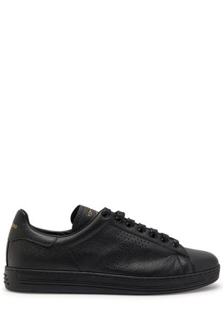 Tom Ford Warwick Grained Leather Sneakers - Black - 45 (IT45 / UK11)