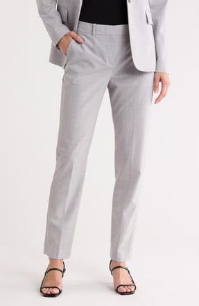 Theory Testra Stretch Wool Dress Pants in Moon Grey Melange at Nordstrom Rack, Size 00