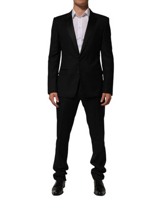 Dolce & Gabbana Black 2 Buttons Jacket Formal 2 Piece Mens Suit