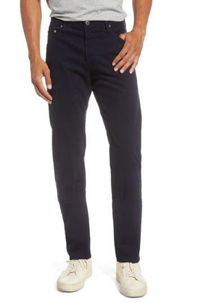 AG - Adriano Goldschmied Tellis Sueded Stretch Sateen Slim Leg Pants in Rich Navy at Nordstrom Rack, Size 28 X 34