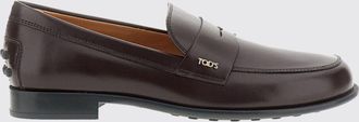 Tod's Mocassini in pelle spazzolata con traversina e logo metallico