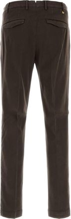 Pantaloni Torino Mens Brown Stretch Cotton Pant Ciccolato Exterior: Elastane Pantaloni Trousers