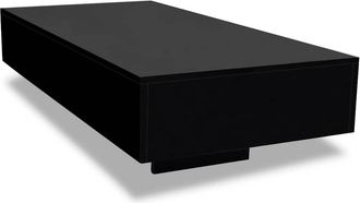 vidaXL Mesa De Centro Negro Brillante Vidaxl