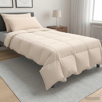 vidaXL Vidaxl Set Di Piumoni 2 Pz 135 X 220 Cm Tutte Le Stagioni Beige