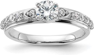 Diamond2Deal 14k White Gold Lab Grown Diamond Engagement Ring 3/4Ct Clarity- VS Color- G-H