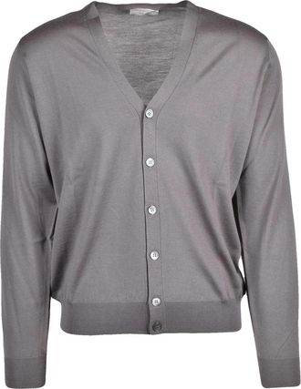 FILIPPO DE LAURENTIIS Grey Merino Wool Cardigan