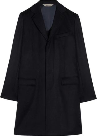 Aspesi Abrigo acolchado de sarga de poli&eacute;ster con botonadura sencilla - Coats - Hombre - Azul - XL
