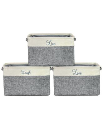 Sorbus Set of 3 Twill Storage Basket Set