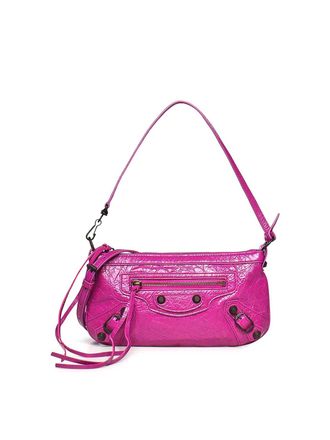 Balenciaga Le City Leather Pouch With Shoulder Strap