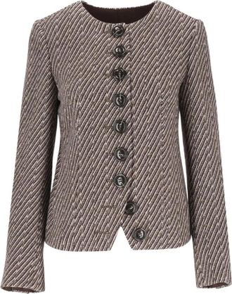 Emporio Armani Ew 004243Af 24400 F6248 Blazer - Dames - Blazers - Bruin - XS - Wol - Jassen