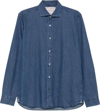 Alley Docks 963 long-sleeve denim shirt - Blue