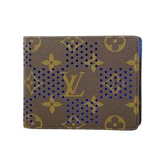 Louis Vuitton Blue Brown Bill Wallet (Bi-Fold) (Pre-Owned)