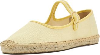Soludos Mary Jane Espadrille Womens Flat Shoes Butter Yellow : EU 41 (US Womens 10-10.5) B - Medium, Cotton