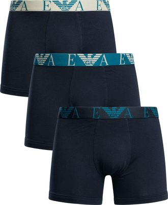 Emporio Armani 3-Pack Boxershorts, Blauw