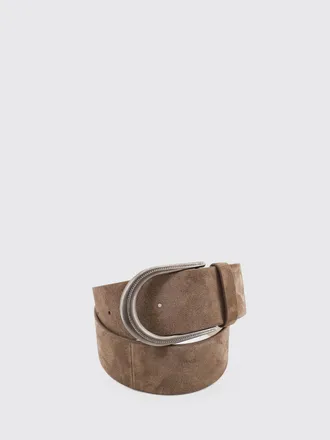 Brunello Cucinelli Suede Calfskin Belt
