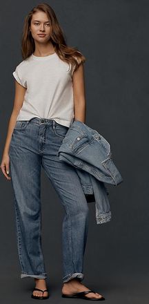 Pilcro The Baggy Boyfriend Regenerative Cotton Mid-Rise Relaxed Jeans