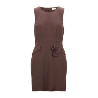Elisabetta Franchi Korte Jurken - Dames - Korte kleedjes - Bruin - XL - Polyester - Kleedjes
