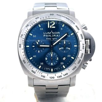 Officine Panerai Pre-owned Panerai Luminor Daylight Chronograph Automatic Chronometer Blue Dial Mens Watch PAM00327