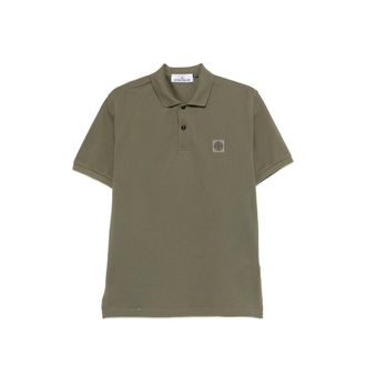 Stone Island Button Logo-patch Polo Shirt