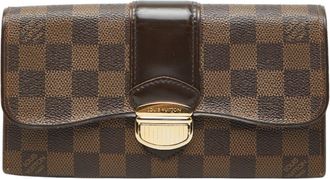 Louis Vuitton Brown Pvc Leather Long Wallet (Bi-Fold) (Pre-Owned)