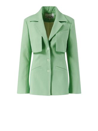 Ganni Blazer Gr&uuml;n