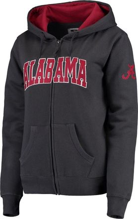 Colosseum Womens Stadium Athletic Charcoal Alabama Crimson Tide Arched Name Full-Zip Hoodie at Nordstrom, Size Xx-Large
