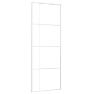 vidaXL Vidaxl - Puerta Corredera Esg Vidrio Y Aluminio Blanca 76x205 Cm