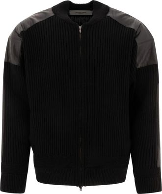 Golden Goose Cardigan con inserti - Nero