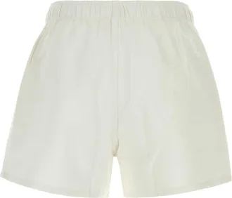 Bode Mens White Cotton Bermuda Shorts Exterior