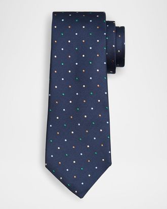Paul Smith Men & apos;s Silk Micro-Polka Dot Silk Tie
