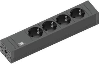 Bachmann Connect Line Regleta Negra 4 Salidas Cable 2m