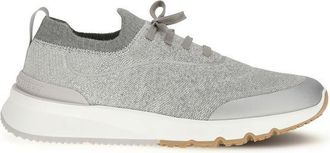 Brunello Cucinelli Gray Cotton Athletic Mens Sneakers