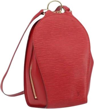 Louis Vuitton Pre-owned Vintage Rugzak - Dames - Vintage Rugzakken - Rood - ONE Size - Leer - Vintage