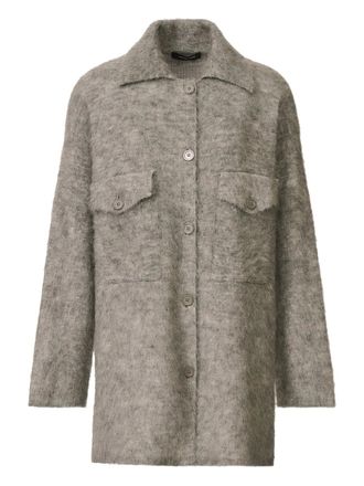 Fabiana Filippi buttoned collared cardigan - women - Merino/Mohair - 44 - Grey