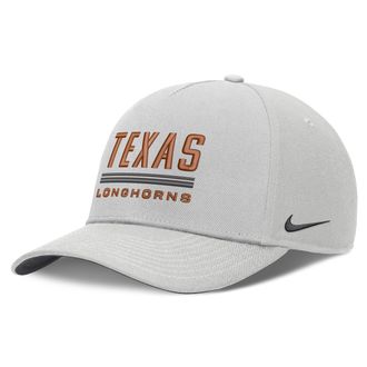 Nike Texas Sideline Practice Rise Nike Mens Dri-FIT College Adjustable Hat in Grey | NC060BBTXE-RKB