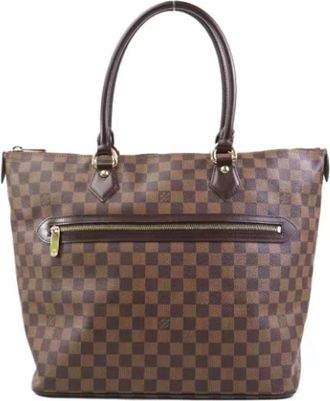 Louis Vuitton Tweedehands Canvas Louis Vuitton tassen - Dames - Vintage Schoudertas - Bruin - ONE Size - Vintage