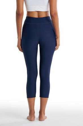 Coolibar Womens Deep Water Swim Capris, UPF 50+ Sun Protection in Navy at Nordstrom, Size Xx-Large