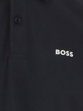 HUGO BOSS Mens Polo Shirt Navy Stretch Cotton T-shirts And Polos