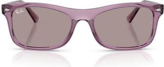 Ray-Ban 54mm Square Sunglasses in Transparent Violet /Violet at Nordstrom