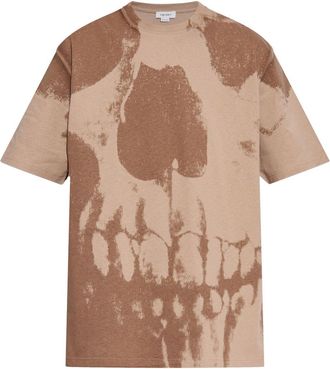 Alexander McQueen T-shirt con stampa - Toni neutri