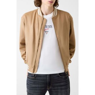 Guess Faux Suede Bomber Jacket in Medium at Nordstrom, Size Xx-Large