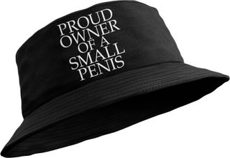Generic Funny Bucket Hat Proud Owner of A Small Penis (UK, Alpha, S, Black)