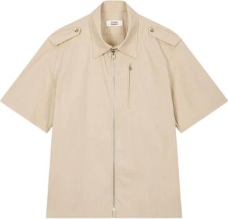 STUDIO TOMBOY Camicia a maniche corte con zip - Toni neutri